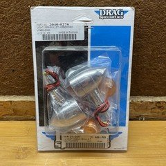 DRAG SPECIALTIES 2040-0276 Chrome Bullet Marker Lights for Custom Use