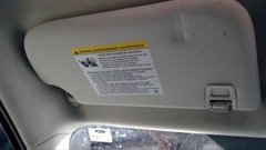 Driver Left Front Sun Visor Model S Grey E Fits 13-18 FOCUS 57828