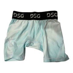 DSG Boys Compression Shorts Light Blue Geometric Performance Base Layer XS 6-7