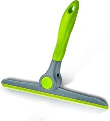 DSV Standard 10" Heavy Duty Green, Grey Window Cleaning Squeegee, Handheld Squee