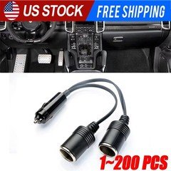Dual Car Cigarette Lighter Splitter Charger Power Socket Adapter 12v Outlet Lot