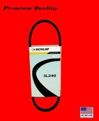 DUNLOP  3L240 V Belt Industrial Grade  3/8" x 24" FHP HVAC Lawn Mower Auto