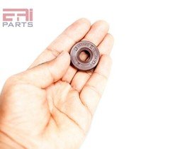 EAI 10x26x7mm FPM/FKM Oil Shaft Rotary Seal w/ Stainless Steel Spring Dbl Lip