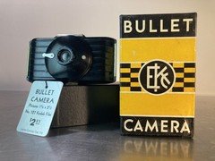 Eastman Kodak Bullet Black Vintage Box Camera with Original Box and Kodak Price