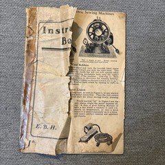 E.B.H. Electric Sewing Machine Instruction Booklet - 2M-10-26 - IRWIN