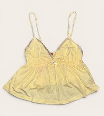 Edikted Yellow Lace Trim Camisole Women’s Size S Adjustable Strap