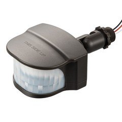 EDISHINE 240° Motion Sensor for Outdoor Lights, 60FT Range, Adjustable,Brown, UL