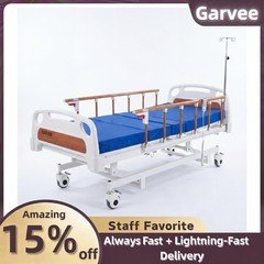 Electric Hospital Bed 3 Function Adjustable, Back/Knee Support, 5in Lock Wheels