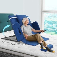 Electric Lifting Adjustable Back Rest Auxiliary Bed Backrest Blue 55W 110V