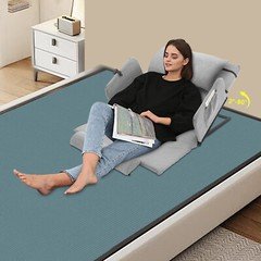 Electric Lifting Backrest Bed Electric Lift Bed Adjustable Bed Back Rest Grey