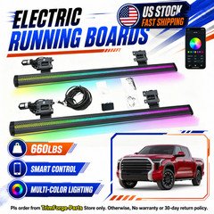 Electric Running Boards Fit For Toyota Tundra 2022-2026 W Dual LED Light 2PCS