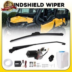 Electric Windshield Wiper Kit Motor + Wiper Rocker Switch For Polaris Ranger RZR
