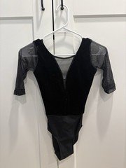 Eleve Tempe Black Velvet Leotard RTW XS