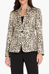Ellie Tahari Leopard Print Blazer Jacket Animal Leopard Print Size Small