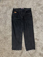 Empyre Men's Black Dark Wash y2k Straight skater style jeans.