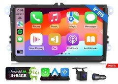 Eonon VWX7A Android 14 4+64 9"VW Golf GTI MK5 MK6 R R32 Car Stereo Radio CarPlay