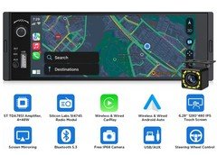 Eonon X3U 6.28" IPS Single 1 DIN Car Stereo Radio CarPlay Android Auto Bluetooth