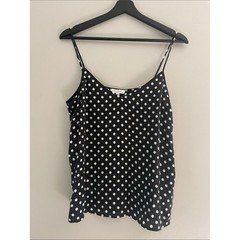 Equipment Camisole Silk Polka Dot Adjustable Strap Small Cami