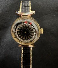 ERNST BOREL ladies Cocktail Kaleidoscope Manual 17 Jewels Swiss Watch