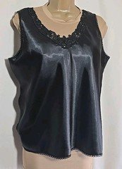 Escapades Camisole Cami Tank Slippery Smooth Satin Glossy Bust 42" L 16" 
