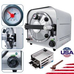 Esterilizador Autoclave de Vapor Dental 14L Grado Médico, Esterilización al Vací