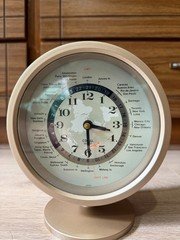 EUC Vintage Copal Quartz World Time Pedestal Clock – Japan MCM Space Age Works!