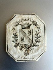 Ex-libris CONSTANTIN de CHANAY, C1756, 55x44mm, 19th century