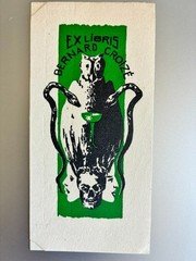 Ex-libris CROIZE Bernard, 90x46mm, artist TILMANS Emile Henri, 20th century
