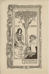 Ex libris FREDERIC LEIGHTON LIBERTY ART NOUVEAU BONUS COLLECTION BACK STAMP