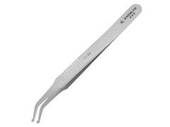 Excelta 111-SA Tweezers, SMD, 39 Deg. Bent 0.078'x0.07' Groved Paddle Tip,