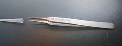 Excelta 4-S  SWISS 3 Star Precision Tweezers Straight  Fine Point NEW in pouch