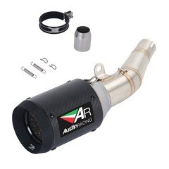 Exhaust Mid Link Pipe Carbon Muffler Tips 60mm Fit For Yamaha YZF R6 2006-2025