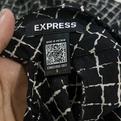 Express Women’s Regular Pants Black/White Geometric Pattern Size S