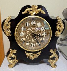Fantastic 1904 Ansonia Savoy cast iron clock, restored and working