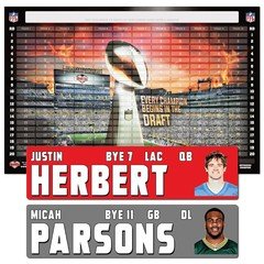 Fantasy Football IDP Draft Board Kit - NEW for 2026 - LARGE Stickers & Board