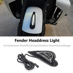 Fender Tip Trim Headdress LED Light For Indian Pursuit Dark Horse 2022-2025