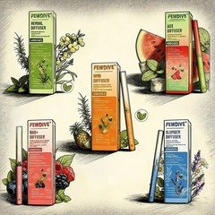 Fewdive- New Premium Herbal Diffuser Signature Scent | Fresh Air Oral Care