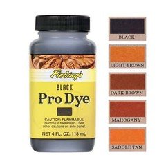 Fiebing's Professional Oil Dye - 4 oz - Quart - Black, Light Brown, Dark Brown
