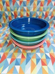 FIESTA set 4 NEW Mixed Colors 7” medium BOWLS 19 oz Fiestaware FREE SHIPPING