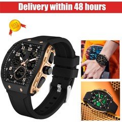 findtime Men's Analog-Digital Watch 6157 Waterproof Dual Time Display