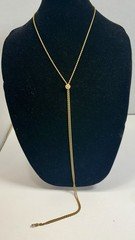 Fine SB & Co. Long Antique Gold-filled Watch Chain with 10k Gold & Pearl Slide