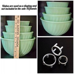 Fire King Swirl Bowl Stands Set of 4 Stands 4th stand is available by 