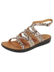 Fitflop Womens Strata Gladiator Snake Effect Leather Sandal