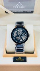 Fitron Men's Automatic Skeleton Ceramic Watch Gold Black - New 2026 Edition