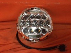 FITS 7″ 75W CHROME Projector HID LED Light Bulb Headlight Motorcycle Harley