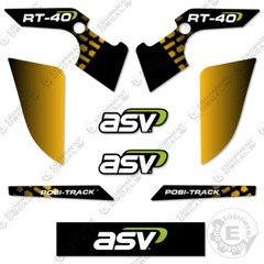Fits  ASV RT-40 Decal Kit Skid Steer Replacement Stickers - 7 YEAR 3M VINYL!
