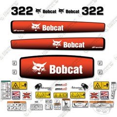 Fits Bobcat 322 Decal Kit Mini Excavator Stickers - 7 Year 3M VINYL!