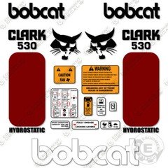 Fits Bobcat 530 Decal Kit Skid Steer Replacement Sticker Set - With Warnings
