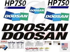 FITS Doosan HP750 CFM Decal kit air compressor replacement decal 3M VINYL