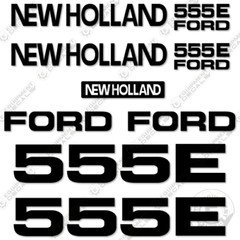 Fits Ford 555E Decal Kit Backhoe - 7 YEAR OUTDOOR 3M VINYL!